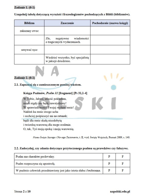 Biblia - test historycznoliteracki Biblia - test historycznoliteracki