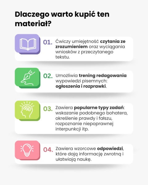 "Chłopcy z Placu Broni" - próbny egzamin ósmoklasisty z ogłoszeniem i tematem rozprawki