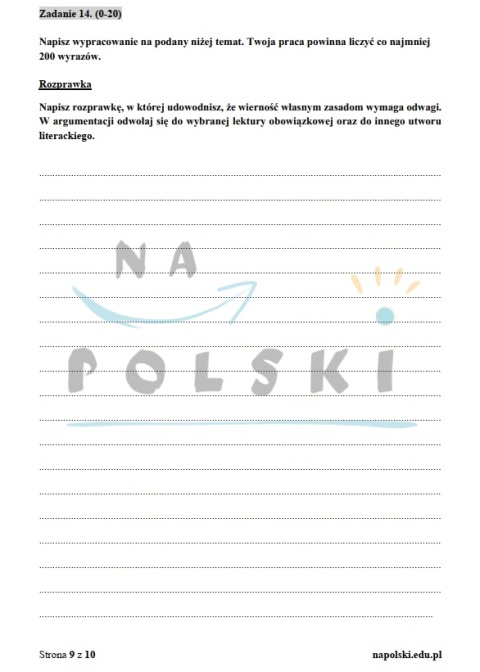 "Chłopcy z Placu Broni" - próbny egzamin ósmoklasisty z ogłoszeniem i tematem rozprawki "Chłopcy z Placu Broni" - próbny egzamin ósmoklasisty z ogłoszeniem i tematem rozprawki