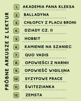 Egzamin ósmoklasisty - próbne arkusze z lektur obowiązkowych